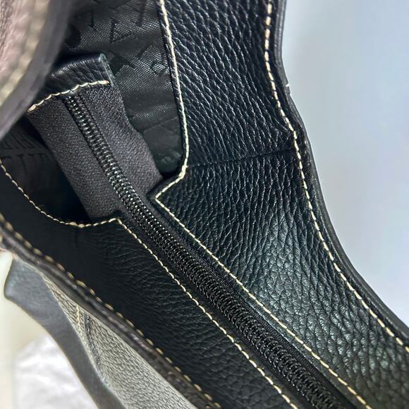 FURLA shoulder bag black baguette short top handle chrome hardware Lutetia‎ NWT - Picture 7 of 13